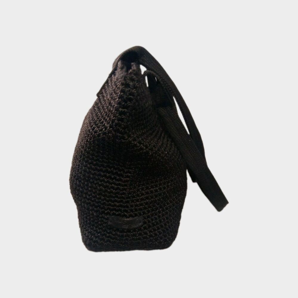 The Sak  Knitted Shoulder Tote Vintage Black Handbag - Picture 3 of 8